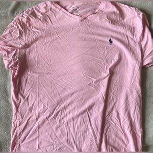 Polo by Polo Ralph Lauren pink V-neck T-shirt men’s size medium